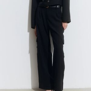 Black Women's Cargo Dress Pants SZ 12